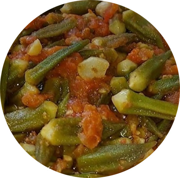 Green Okra in oil