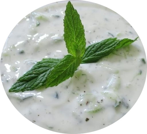 Cucumber salad with yogurt