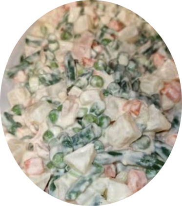 Vegetable salad with mayonnaise